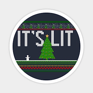 It's Lit Christmas Tree Ugly Sweater Magnet